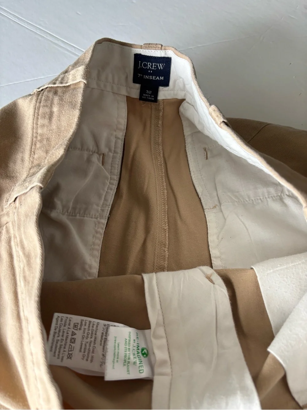 J. Crew Slim Fit Khaki Flat-Front Shorts